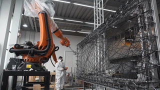 China's First All-Carbon Fiber Architectural Structure Fabricated by Robotic Manipulation